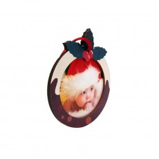 Christmas Pudding Wooden Tree Orniment 